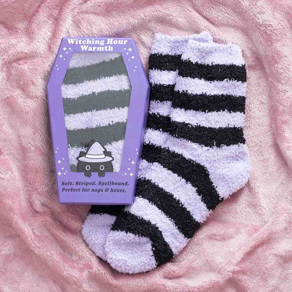 Something Different - Pastel Purple Striped in Coffin Gift Box Sokken - Multicolours